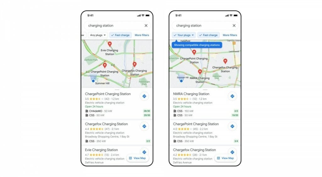 Google Maps got a big update: It will now help you find charging stations for EVs
