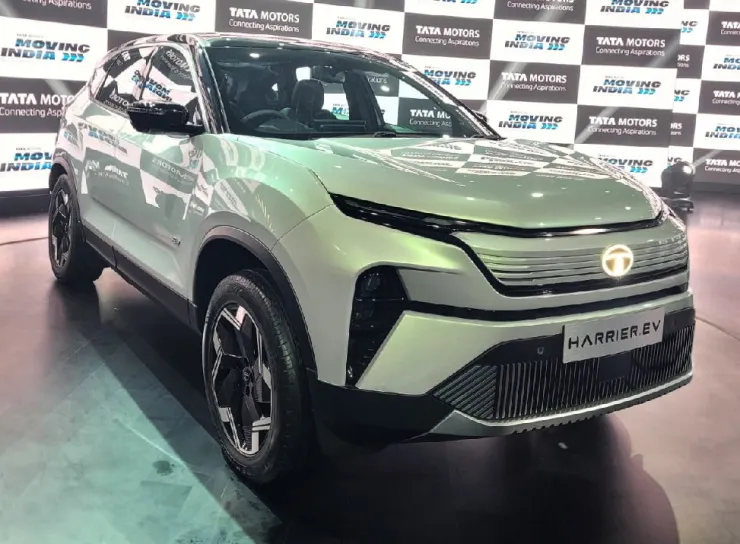 tata harrier ev The future Tata Harrier EV seen for the first time in testing